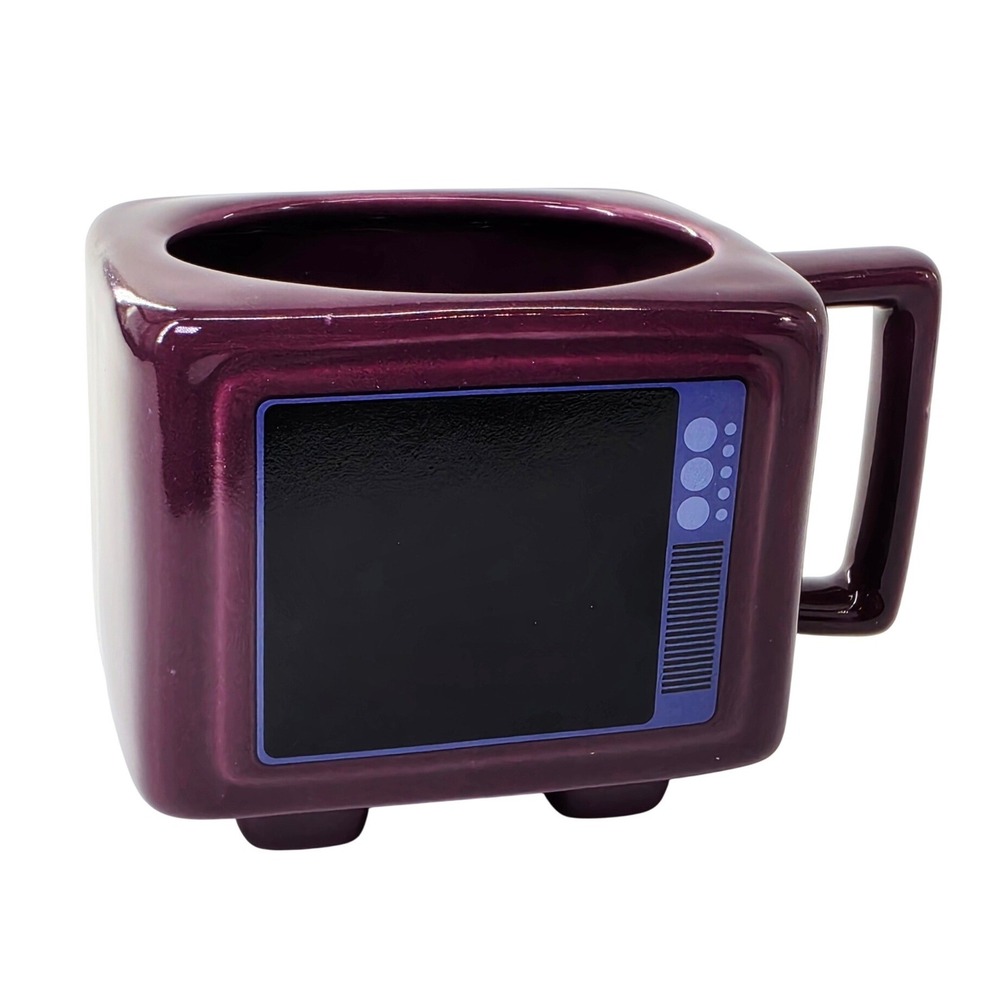 Sesame‎ Street Retro TV Shaped Ceramic Mug Purple Glossy 2022 Sesame Workshop